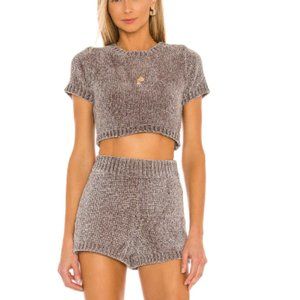 COPY - Majorelle Denitza Chenille Top and Shorts in Fawn